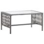 Voir la diapositive 3 : VIDAXL Salon de jardin 4 pcs avec coussin Resine tressee Anthracite