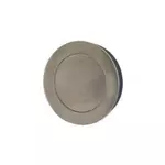 ESPACE-BRICOLAGE Poignées cuvettes ronde à encastrer - Avec platine poussoir - Diamètre 80 mm - Inox Brossé