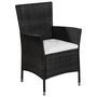 Voir la diapositive 2 : VIDAXL Ensemble de bistro 3 pcs Resine tressee Noir