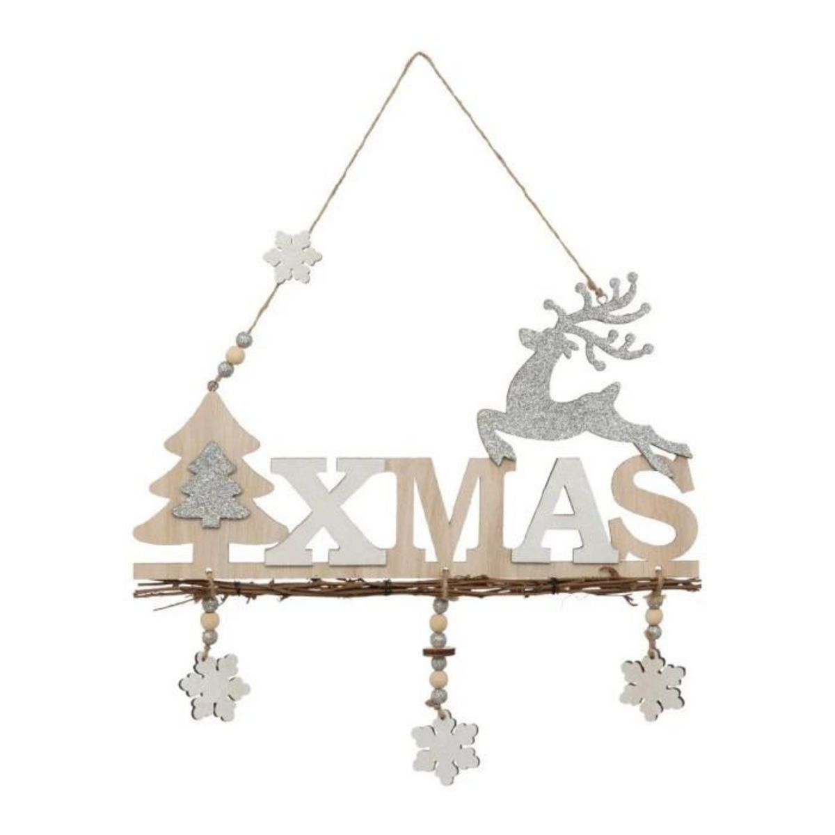 ATMOSPHERA Suspension Déco Noël  Xmas  33cm Beige