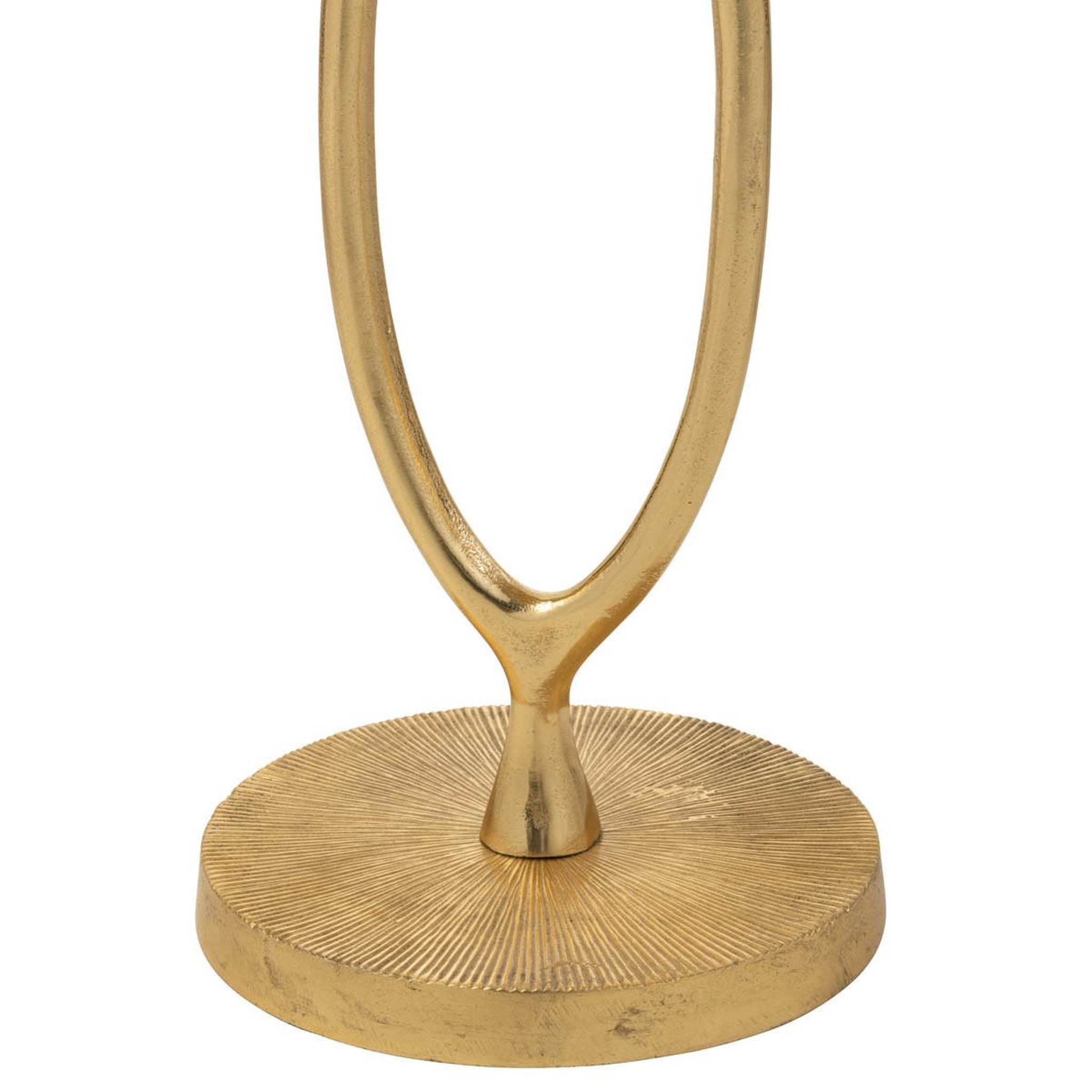Voir la diapositive 3 : J-LINE Table d'appoint design fleur  tiana  61cm or