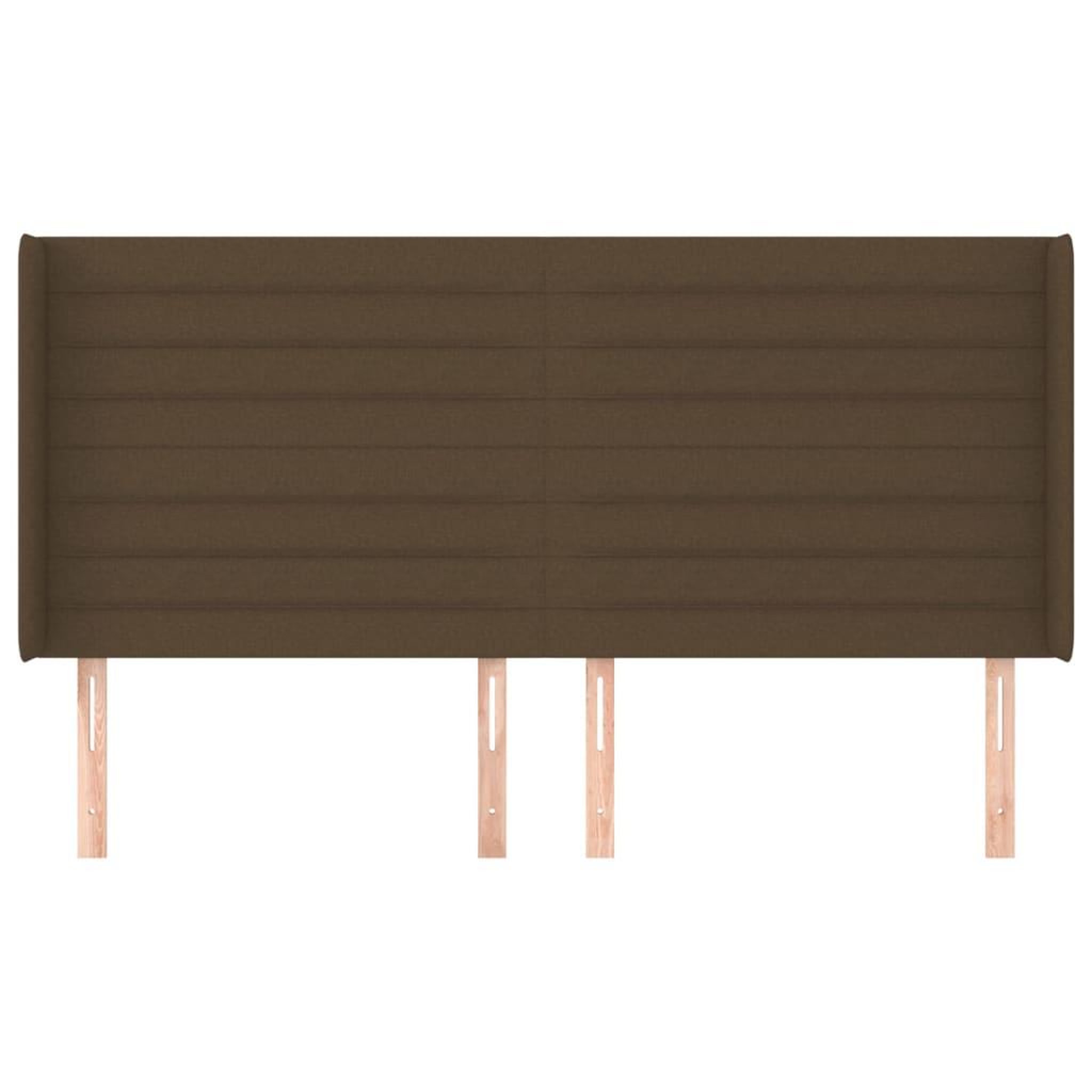 Voir la diapositive 3 : VIDAXL Tete de lit avec oreilles Marron fonce 203x16x118/128 cm Tissu