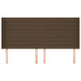 Voir la diapositive 3 : VIDAXL Tete de lit avec oreilles Marron fonce 203x16x118/128 cm Tissu
