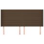Voir la diapositive 3 : VIDAXL Tete de lit avec oreilles Marron fonce 203x16x118/128 cm Tissu