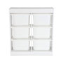 Voir la diapositive 6 : SWEEEK Meuble de rangement enfant. blanc. 6 bacs de rangement en plastique