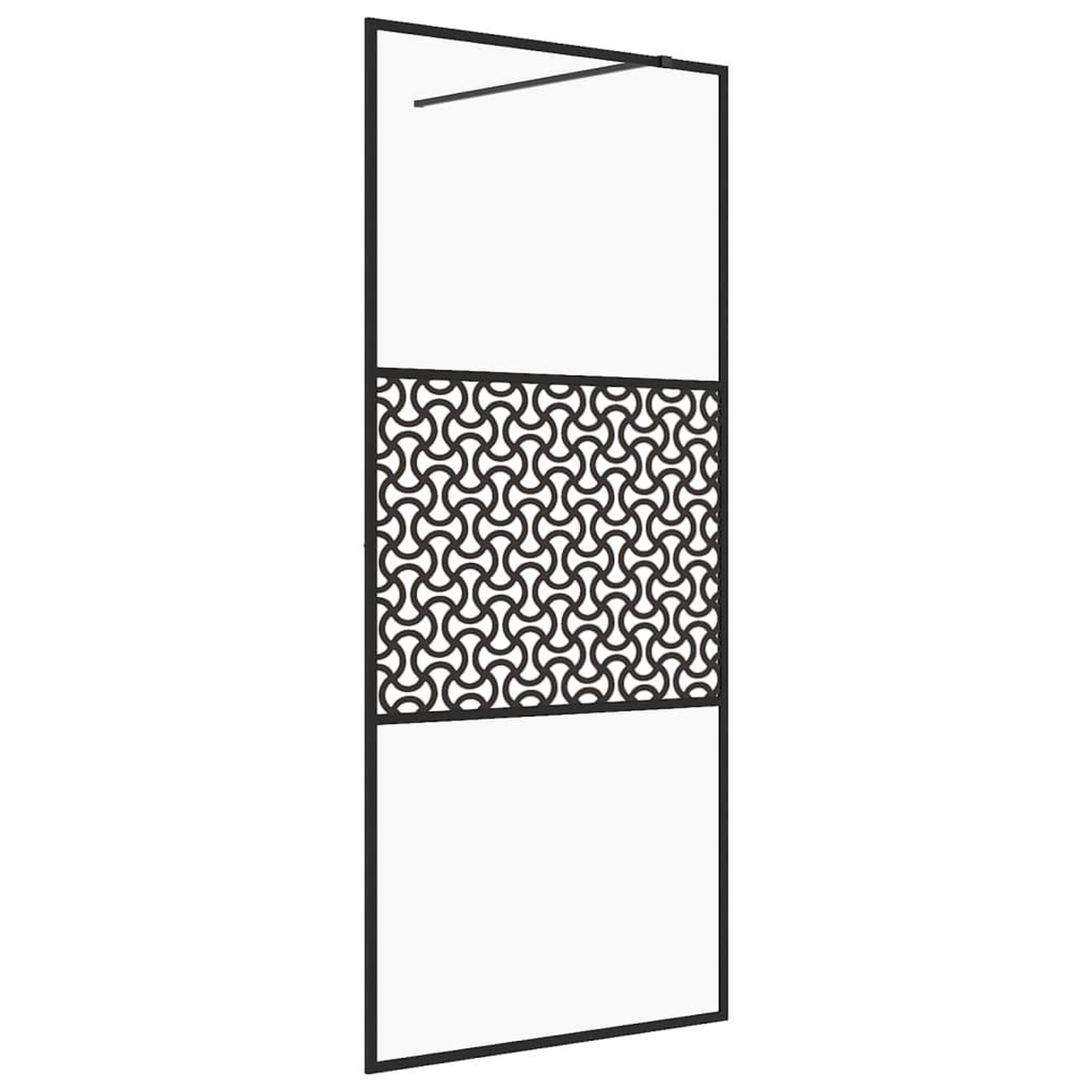 Voir la diapositive 2 : VIDAXL Paroi de douche avec verre ESG transparent 100x195 cm Noir