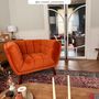 Voir la diapositive 6 : Rendez vous déco Fauteuil en velours vert foncé - Mona
