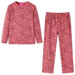 VIDAXL Pyjamas enfants a manches longues rose ancien 128