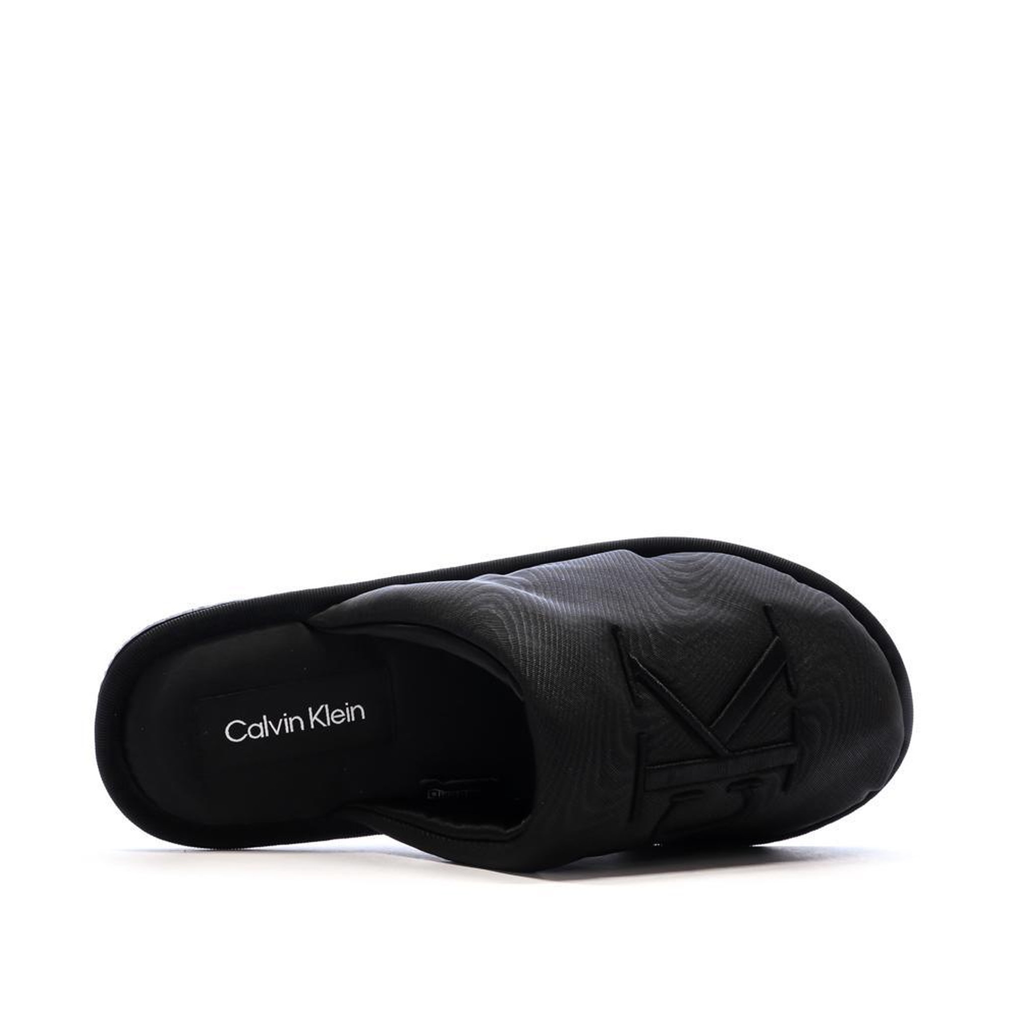 Voir la diapositive 4 : CALVIN KLEIN JEANS Chaussons Noir Femme Calvin Klein Jeans Slipper Satin Moire