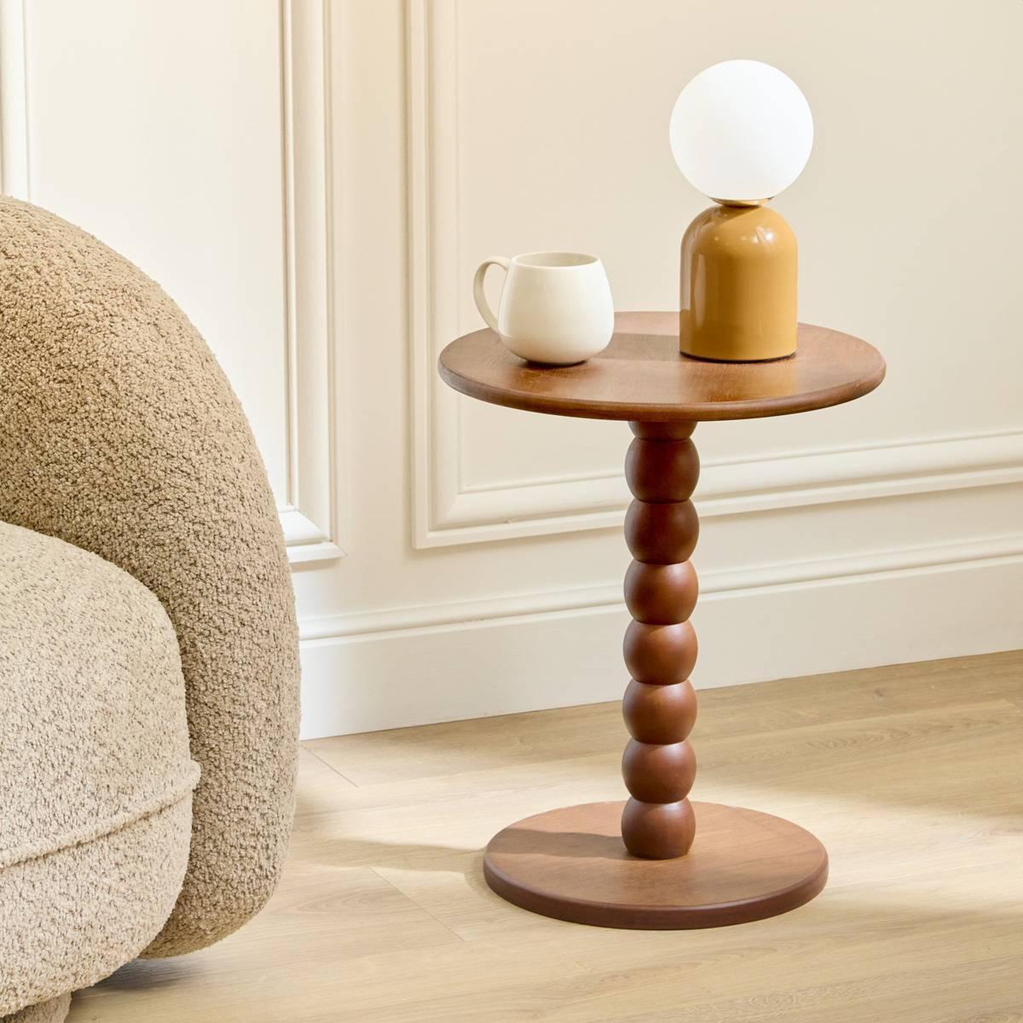 Voir la diapositive 5 : ATMOSPHERA Table d'appoint design  chamlo  46cm marron
