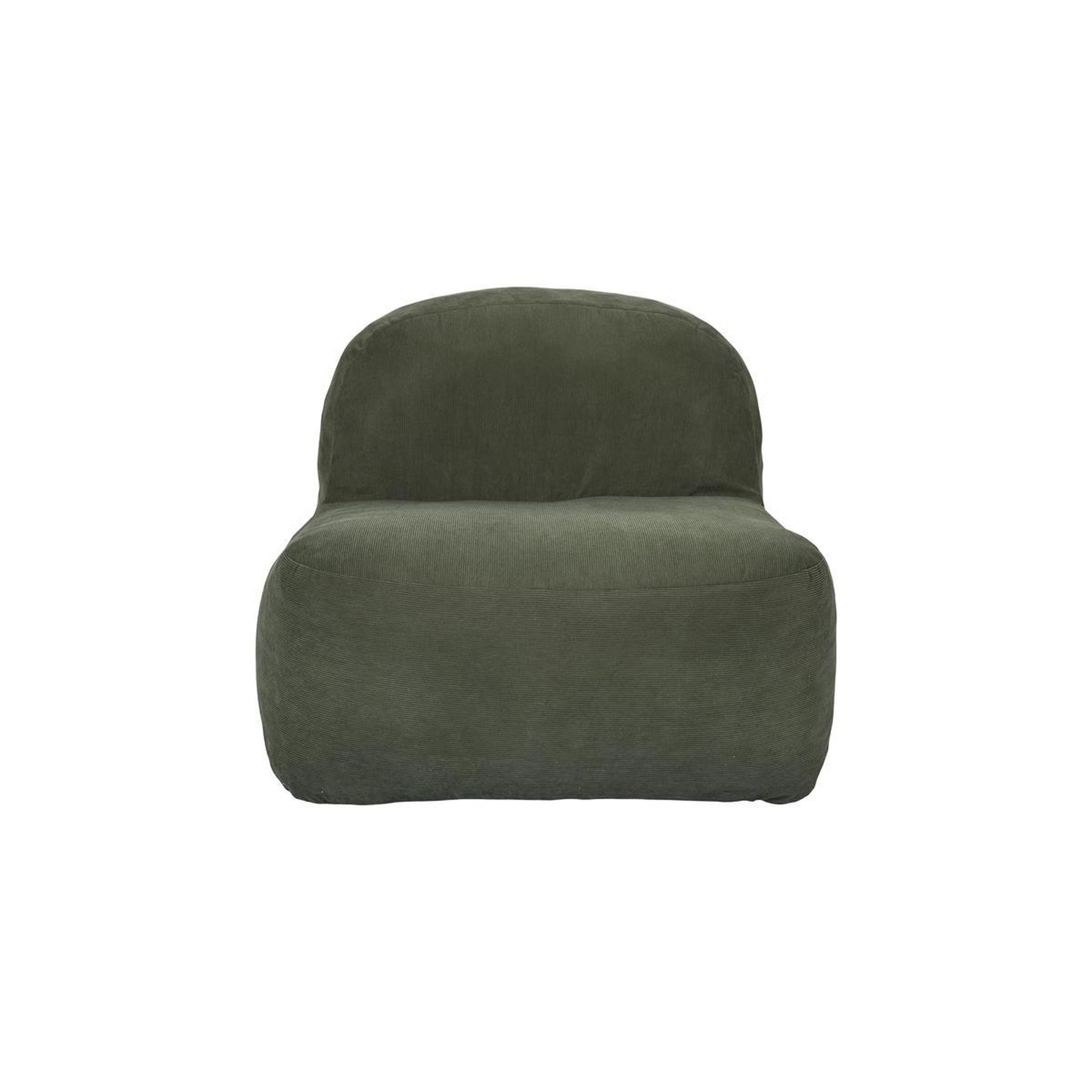Voir la diapositive 2 : The Home Deco Factory Fauteuil compressé côtelé  jules  85cm vert
