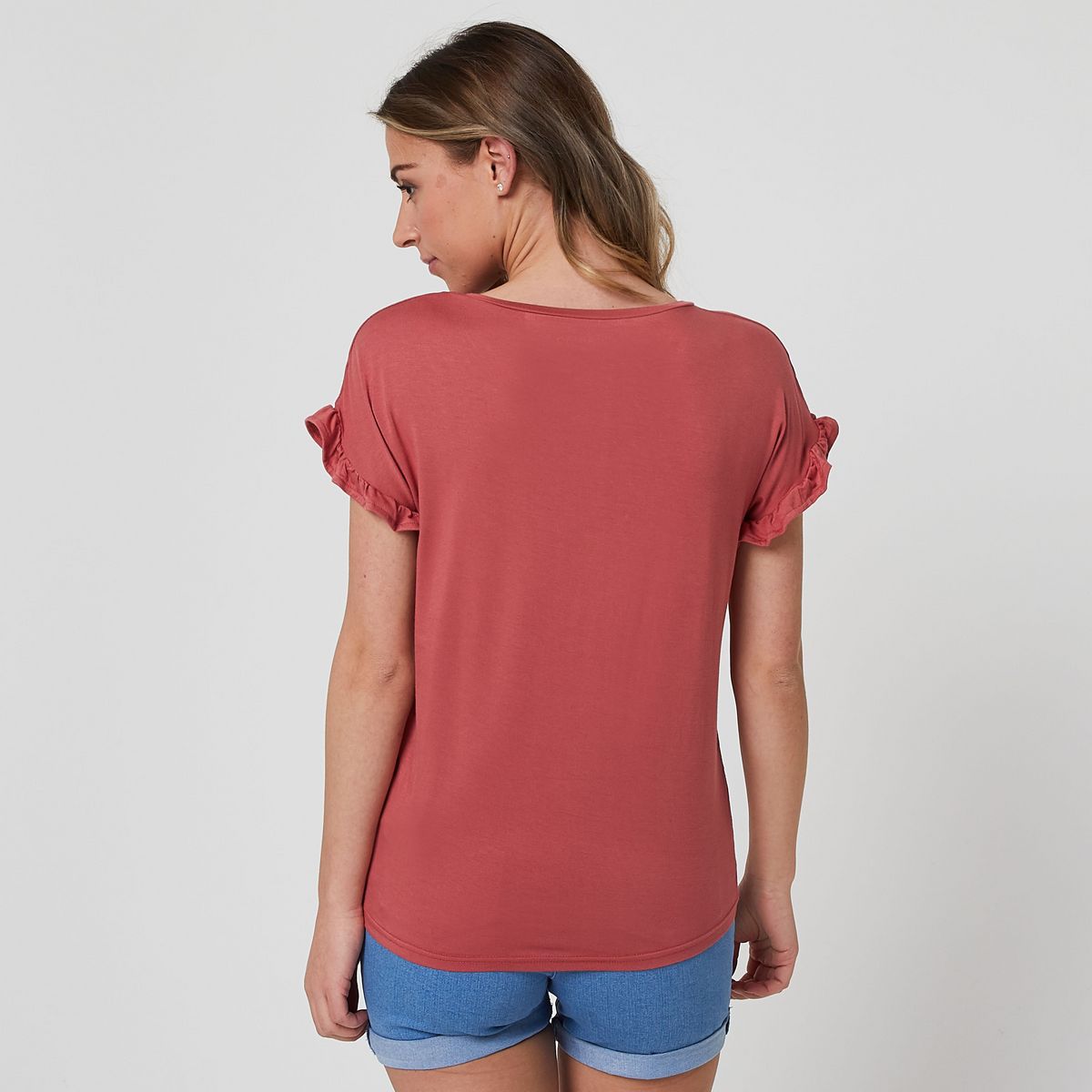 IN EXTENSO T-shirt manches courtes rose femme