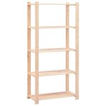 VIDAXL Etagere de stockage 5 niveaux 80x38x170 cm Pin solide 250 kg