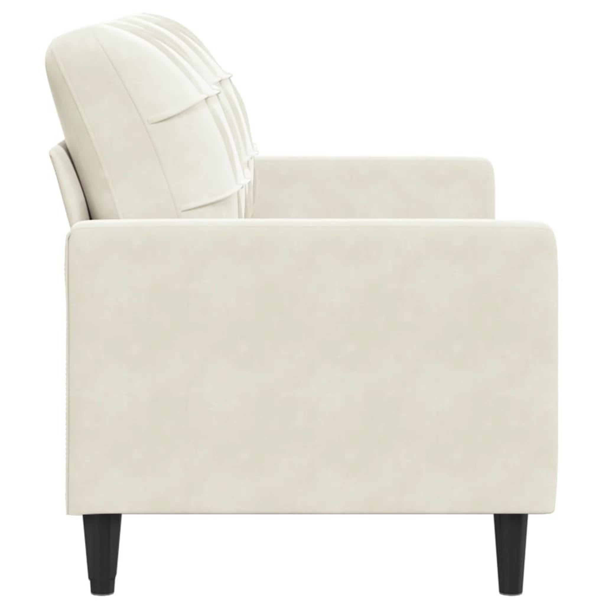 Voir la diapositive 5 : VIDAXL Canape a 2 places Creme 140 cm Velours