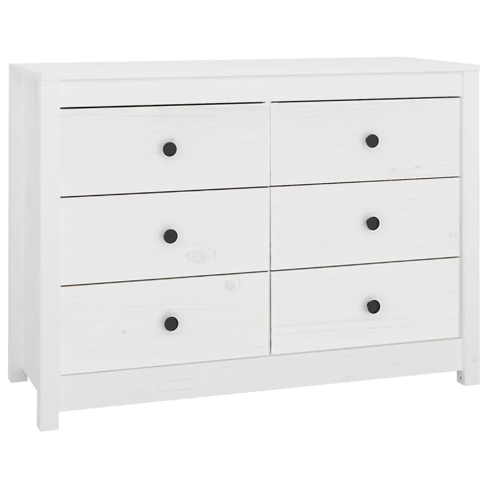 Voir la diapositive 2 : VIDAXL Armoire laterale Blanc 100x40x72 cm Bois de pin massif