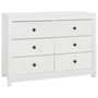 Voir la diapositive 2 : VIDAXL Armoire laterale Blanc 100x40x72 cm Bois de pin massif