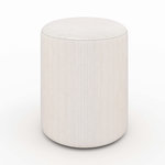 Rendez vous déco Pouf rond en velours côtelé beige-Lily