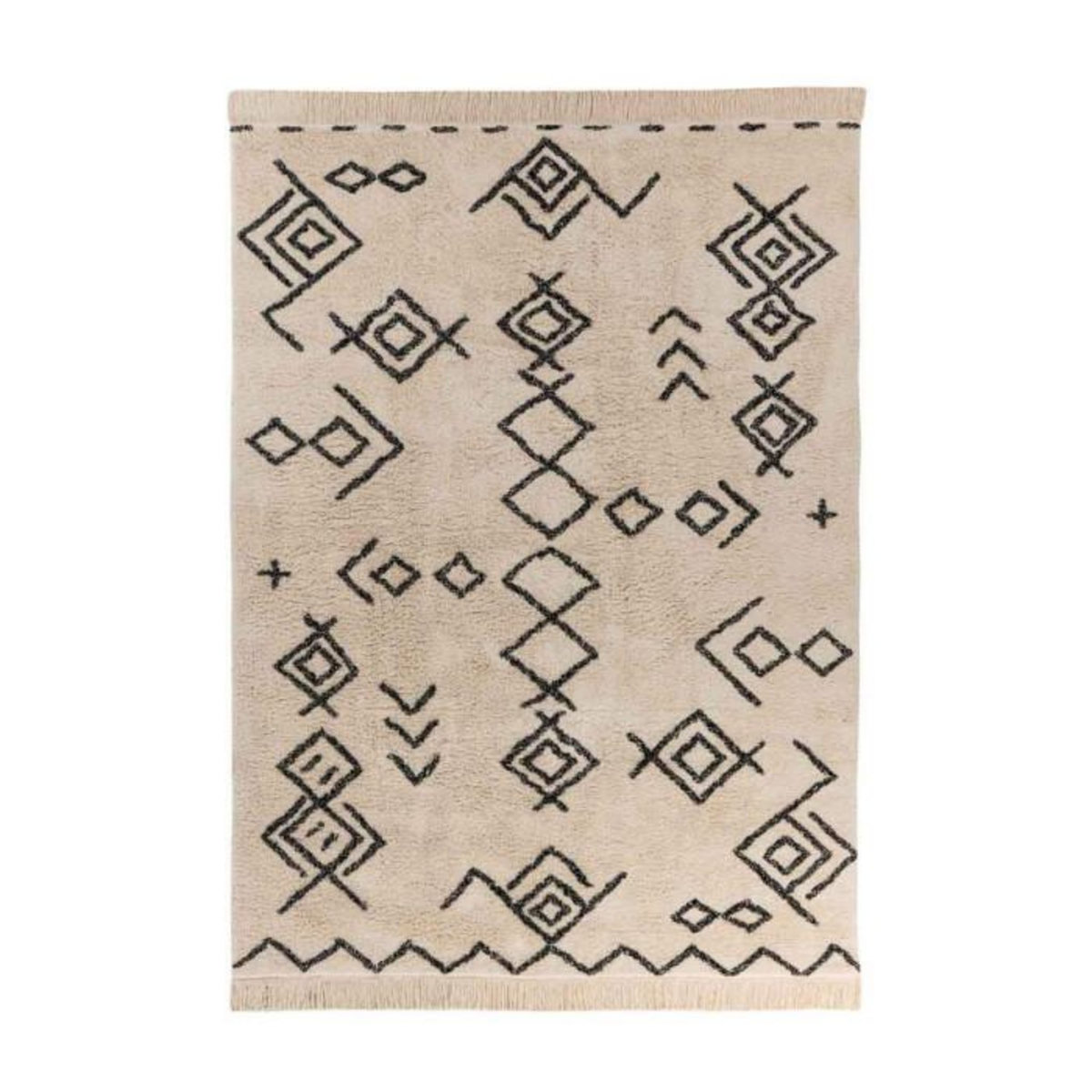 Paris Prix Tapis Tufté à la Main Ethnique  Mylen III  Beige & Noir