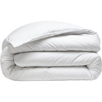 BATON ROUGE Housse de couette 100% percale de coton lavé 80fils/cm2 blanc. Coloris disponibles : Blanc
