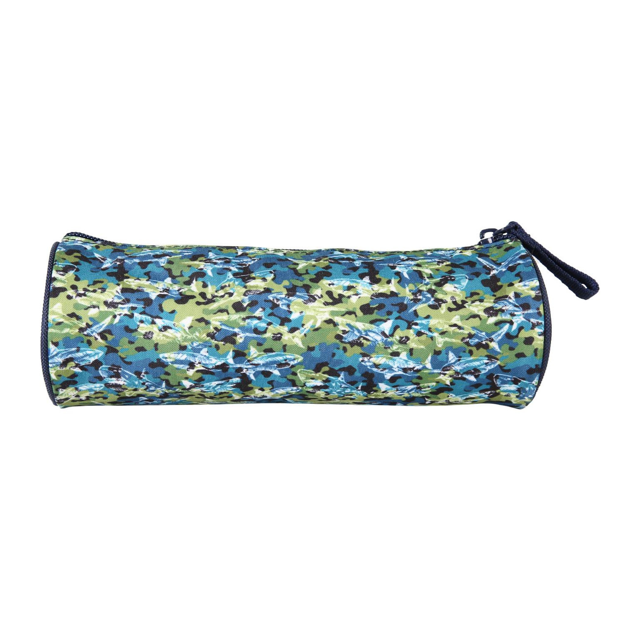Voir la diapositive 4 : Bagtrotter Bagtrotter - Phileas - Requins - Trousse Scolaire Ronde - Marine - 1 Compartiment Zippé - 22x7x7cm - Matière Polyester - Accessoire et Papeterie Scolaire