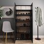 Voir la diapositive 3 : VIDAXL Armoire a chaussures Noir 80x35,5x180 cm Bois d'ingenierie