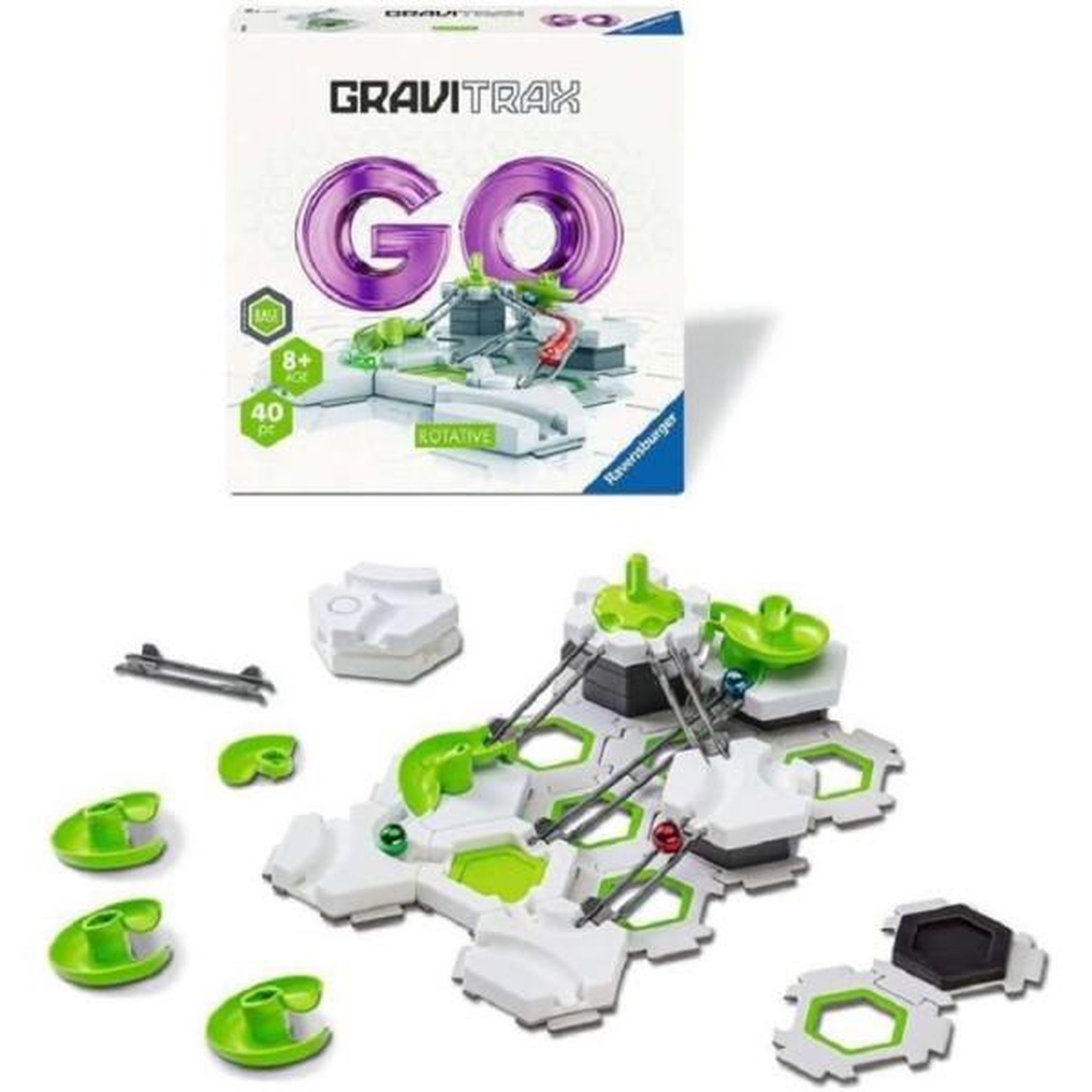 Voir la diapositive 3 : RAVENSBURGER Jeu de construction - Ravensburger - Gravitrax - GO Rotative - 40 pieces - Pour enfants de 8 ans et plus