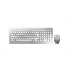 Cherry CHERRY DW 8000 - Ensemble clavier et souris - sans fil - RF, 2.4 GHz - Français - blanc, argent