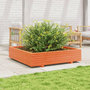 Voir la diapositive 1 : VIDAXL Jardiniere cire marron 110x110x26,5 cm bois de pin massif