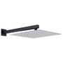 Voir la diapositive 2 : VIDAXL Bras de support de douche Carre Inox 201 Noir 40 cm