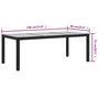 Voir la diapositive 6 : VIDAXL Table de jardin Noir 190x90x75 cm Verre trempe/resine tressee