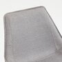 IDIMEX Lot de 2 tabourets de bar STARK chaise haute réglable en hauteur, piètement en métal et revêtement en tissus gris clair