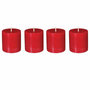 Voir la diapositive 1 : COMPTOIR DE LA BOUGIE Lot de 4 Bougies Votives  Rustic  4,5cm Rouge