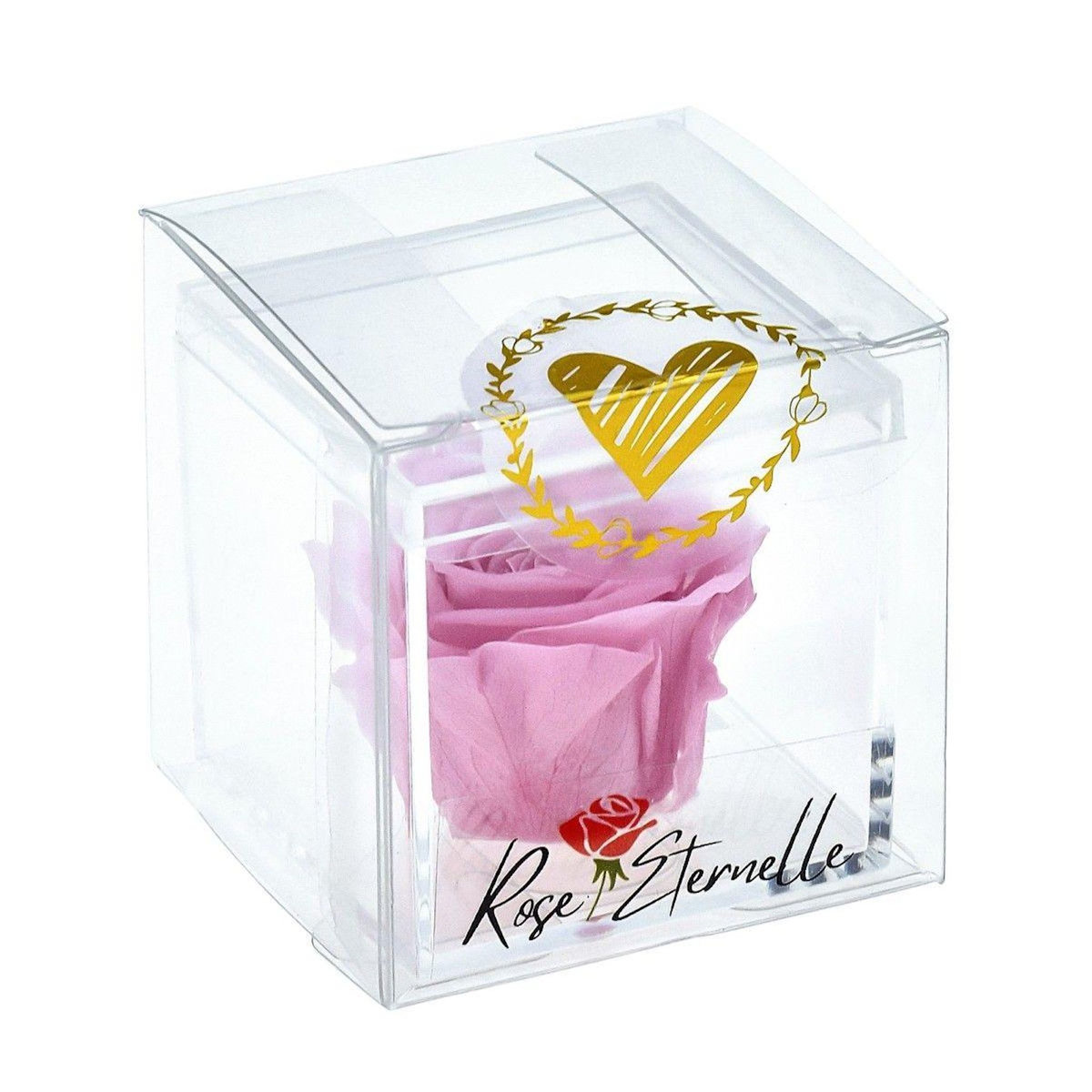 SC CRYSTAL Ecrin décoré d'une rose éternelle stabilisée - rose