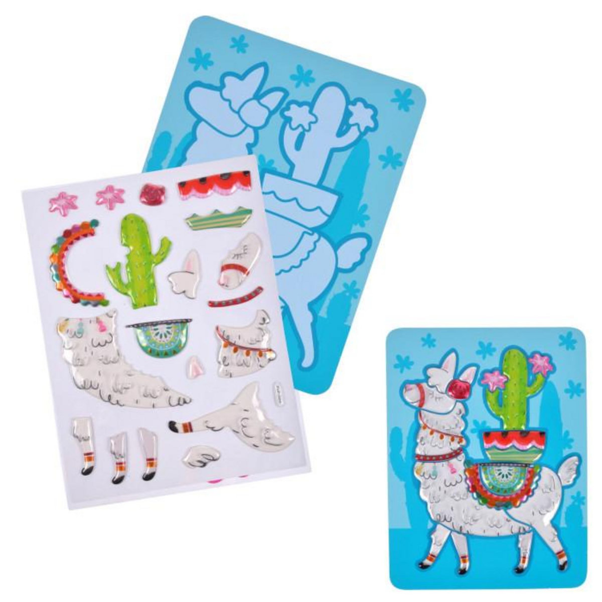 Paris Prix Tableau à Stickers  Lama  14x18cm Bleu