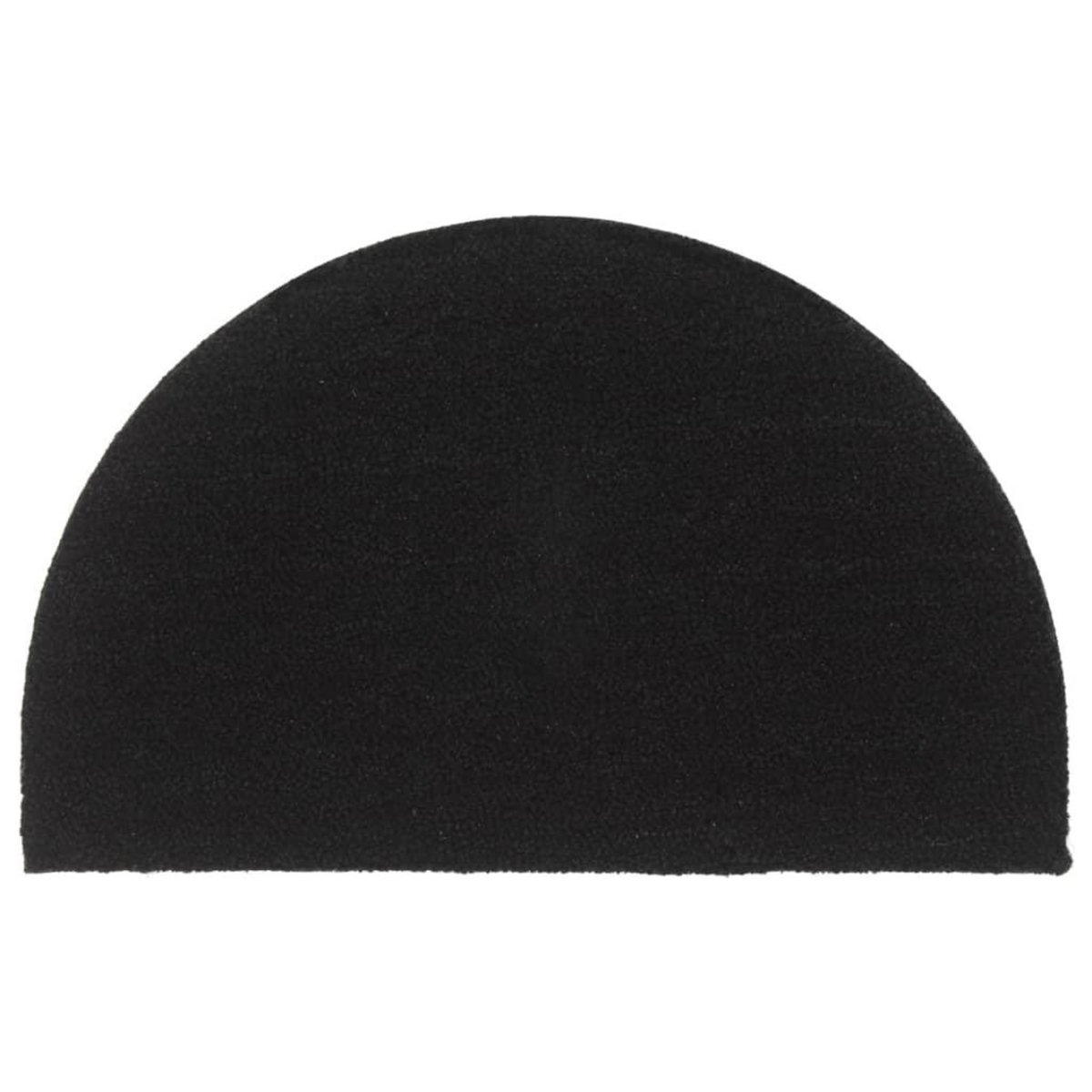 VIDAXL Tapis de porte noir demi-rond 50x80 cm fibre de coco touffete