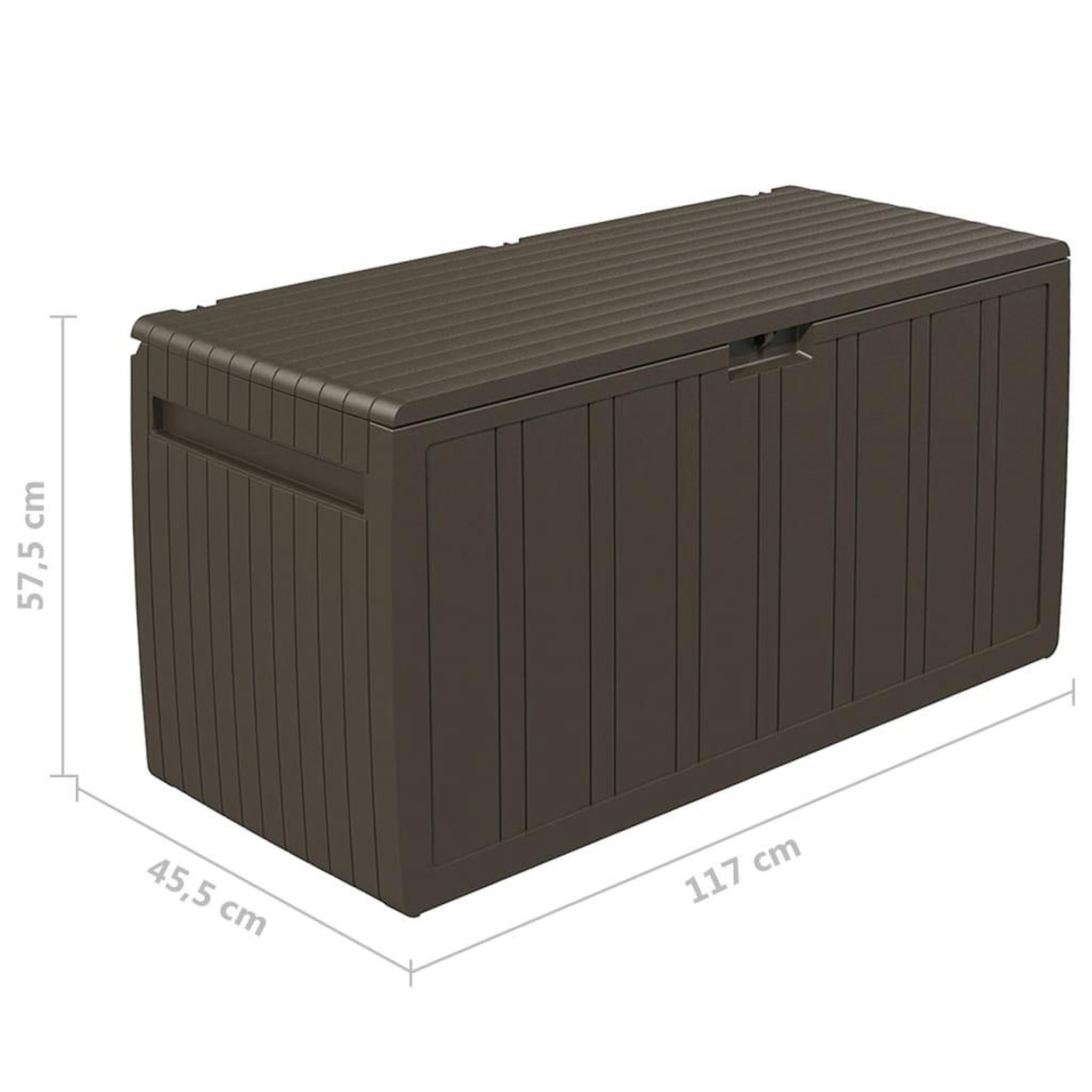 Voir la diapositive 6 : VIDAXL Boîte a coussins marron 117x45,5x57,5 cm 270 l