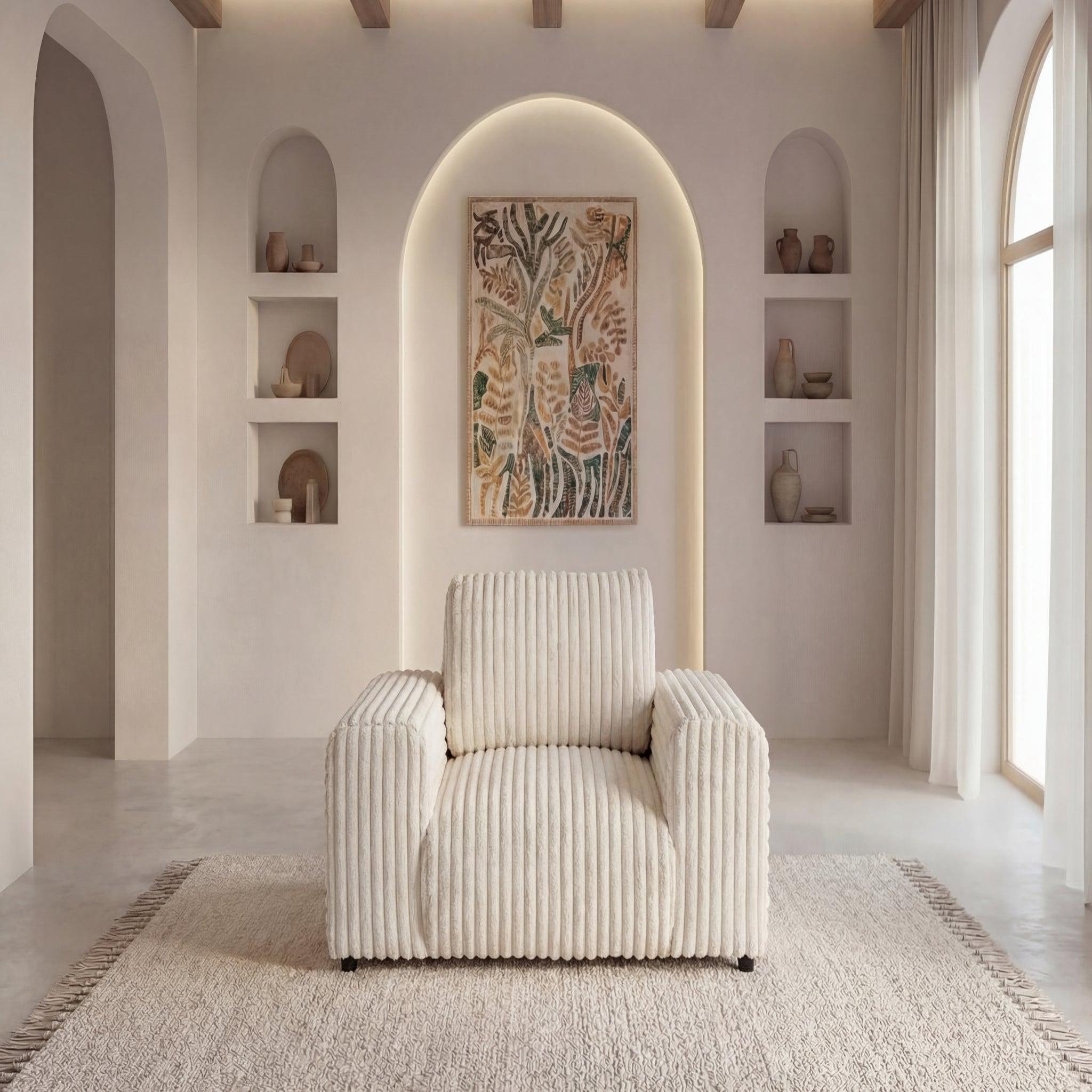 Voir la diapositive 3 : CASANOVA PARIS Caisa - fauteuil en velours côtelé