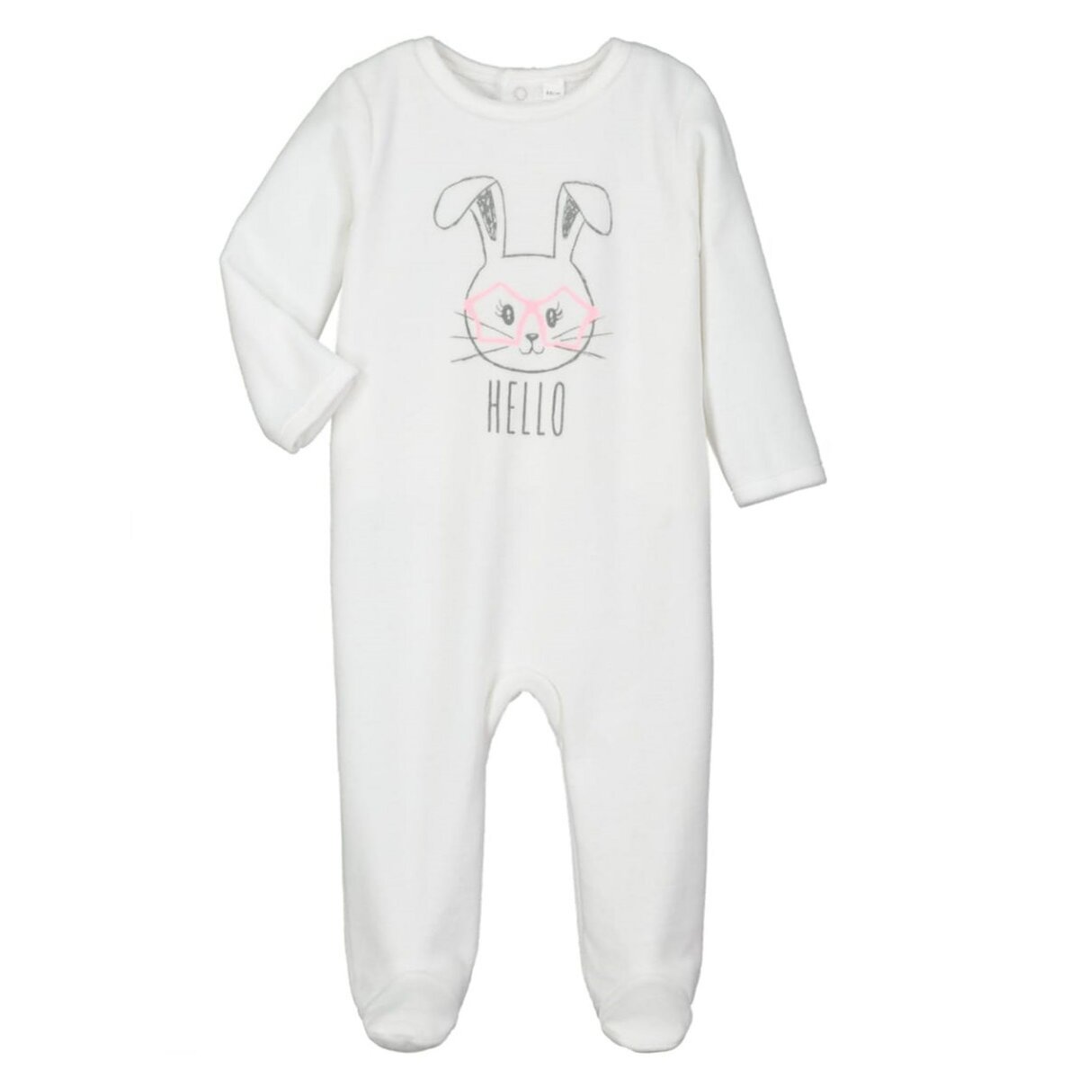 IN EXTENSO Pyjama velours lapin bébé fille