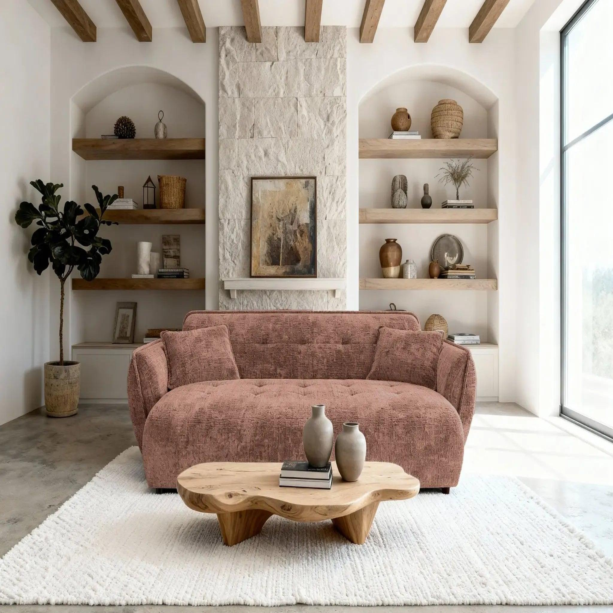Voir la diapositive 3 : CASANOVA PARIS Mona - canapé droit tissu chenille 3 places