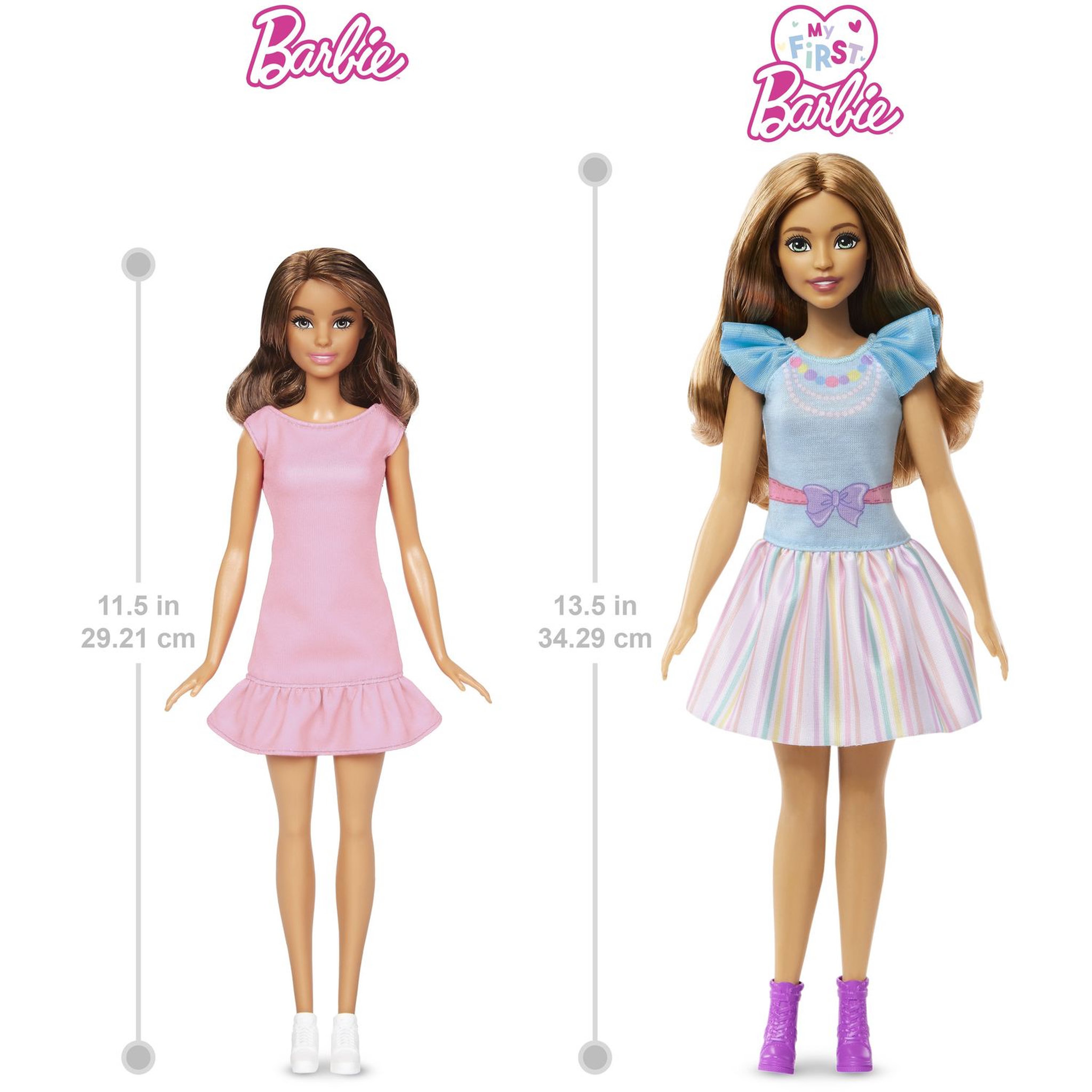 Voir la diapositive 4 : BARBIE Poupée Ma première Barbie Châtain 