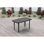 MARKET24 Table de jardin rectangulaire Sorrento - 6 personnes - 140 x 80 x 72 cm - Noir