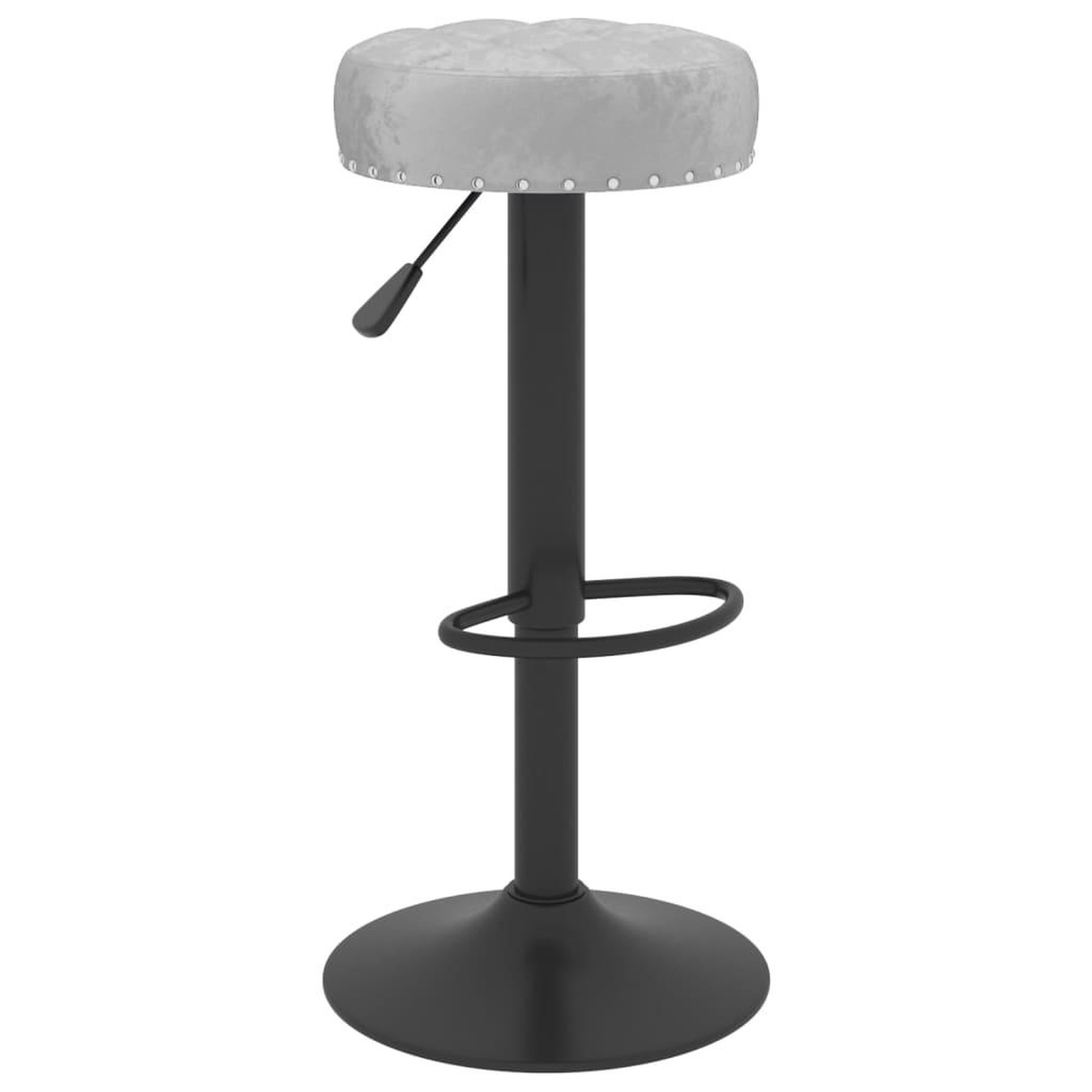 Voir la diapositive 3 : VIDAXL Tabourets de bar lot de 2 gris velours