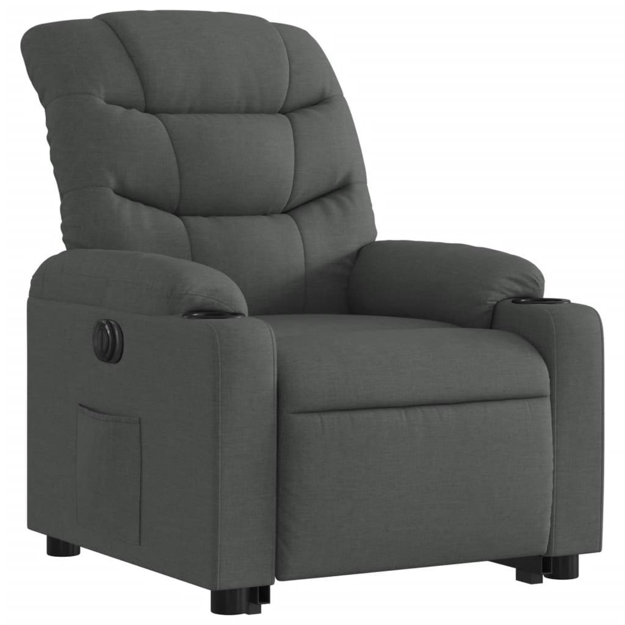 Voir la diapositive 4 : VIDAXL Fauteuil inclinable electrique gris fonce tissu