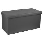 ATMOSPHERA Banquette coffre pliable Loft - L. 76 x H. 37,5 cm. Coloris disponibles : Gris, Noir