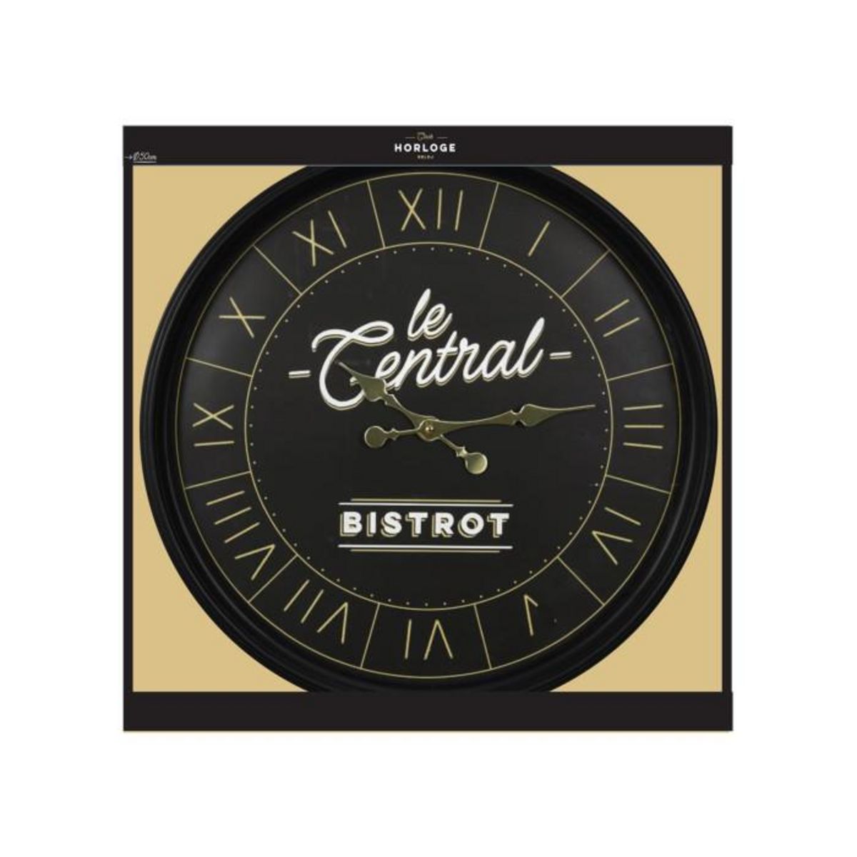 Paris Prix Horloge Murale  Bistrot  50cm Noir