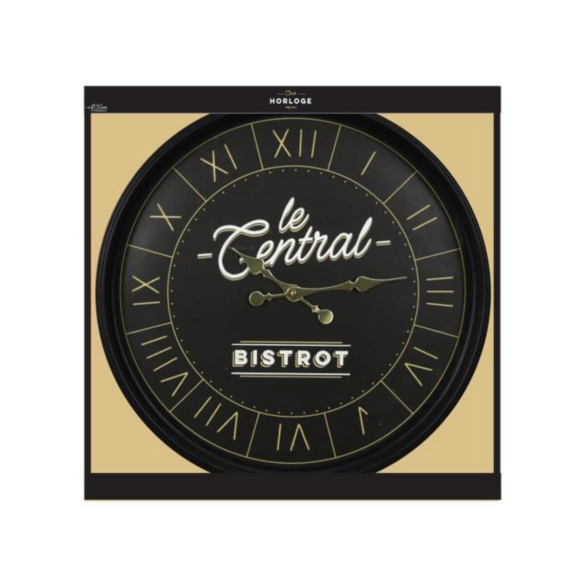 Paris Prix Horloge Murale  Bistrot  50cm Noir