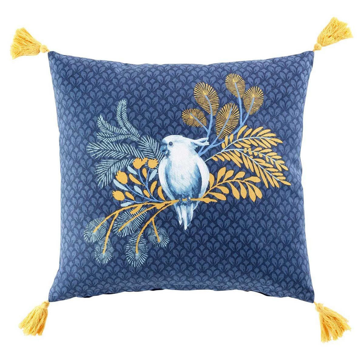 Paris Prix Coussin Déco à Motifs  Blue Coco  45x45cm Bleu
