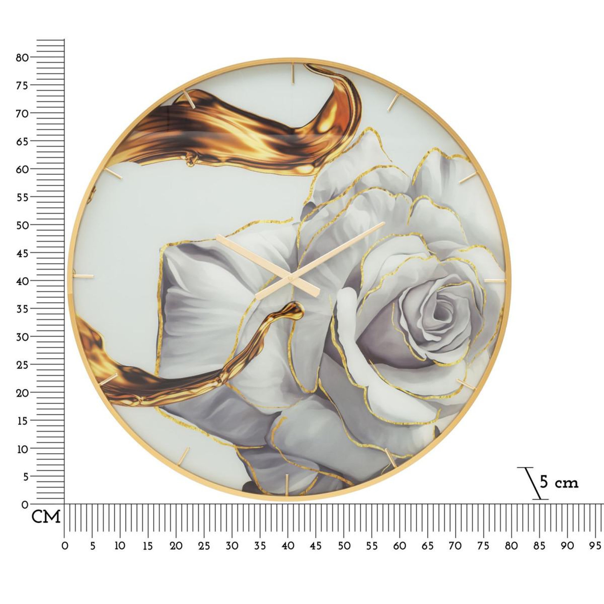 Voir la diapositive 6 : Paris Prix Horloge murale en verre  rose  80cm multicolore