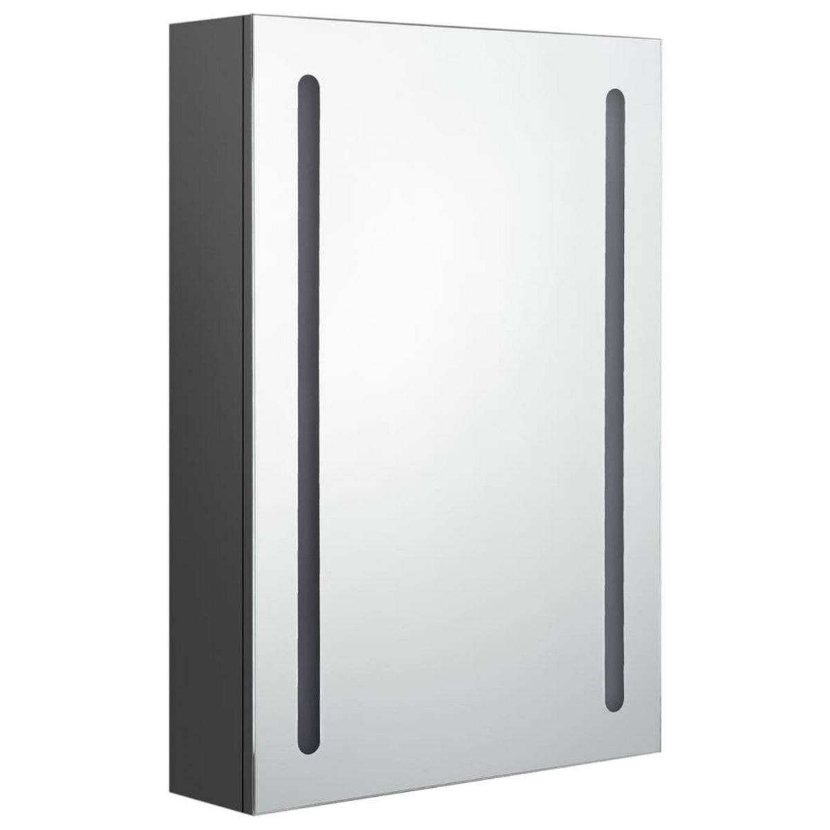 VIDAXL Armoire de salle de bain a miroir LED gris 50x13x70 cm