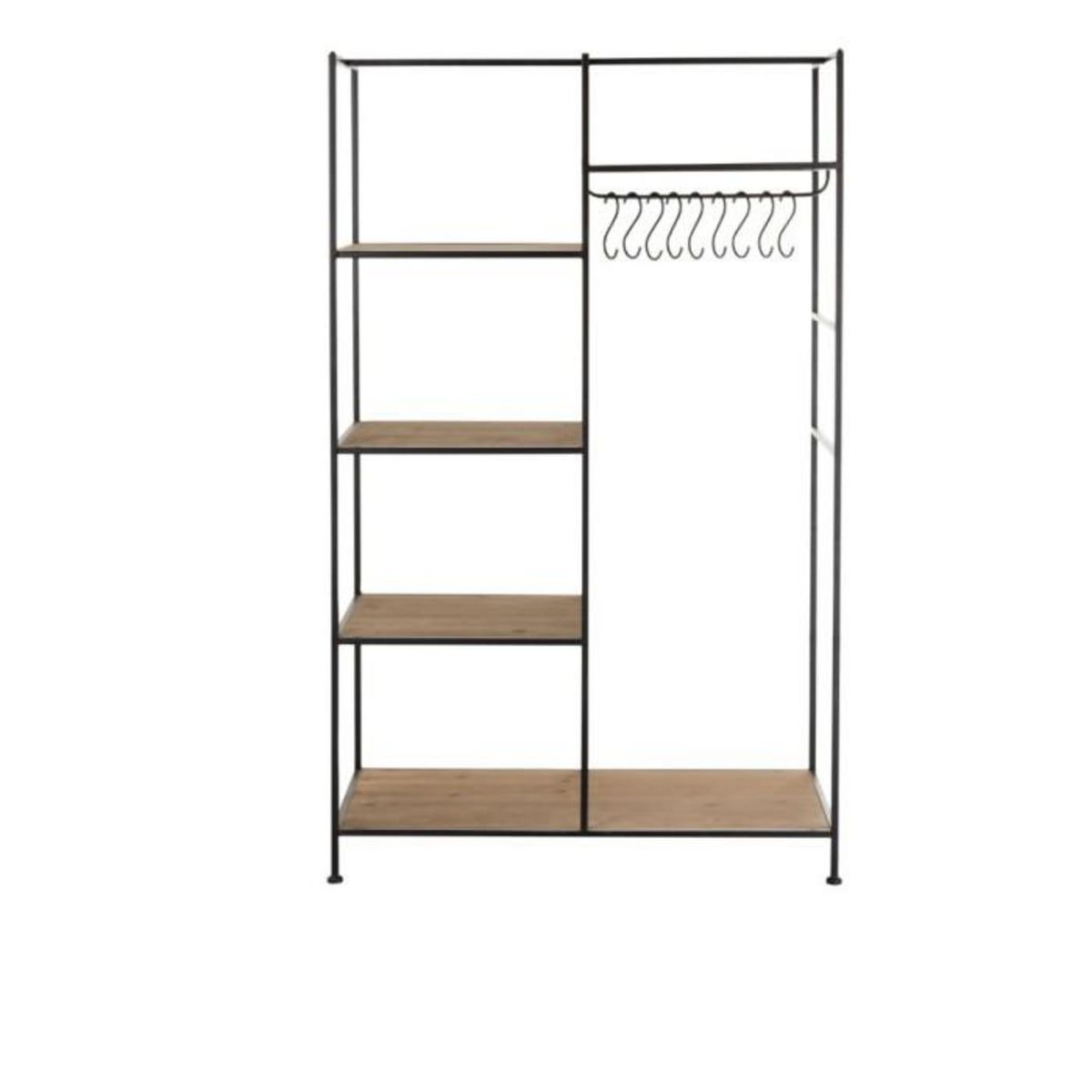 Paris Prix Étagère & Penderie en Métal  Rack  180cm Noir